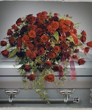 Loving Roses Half Casket Design